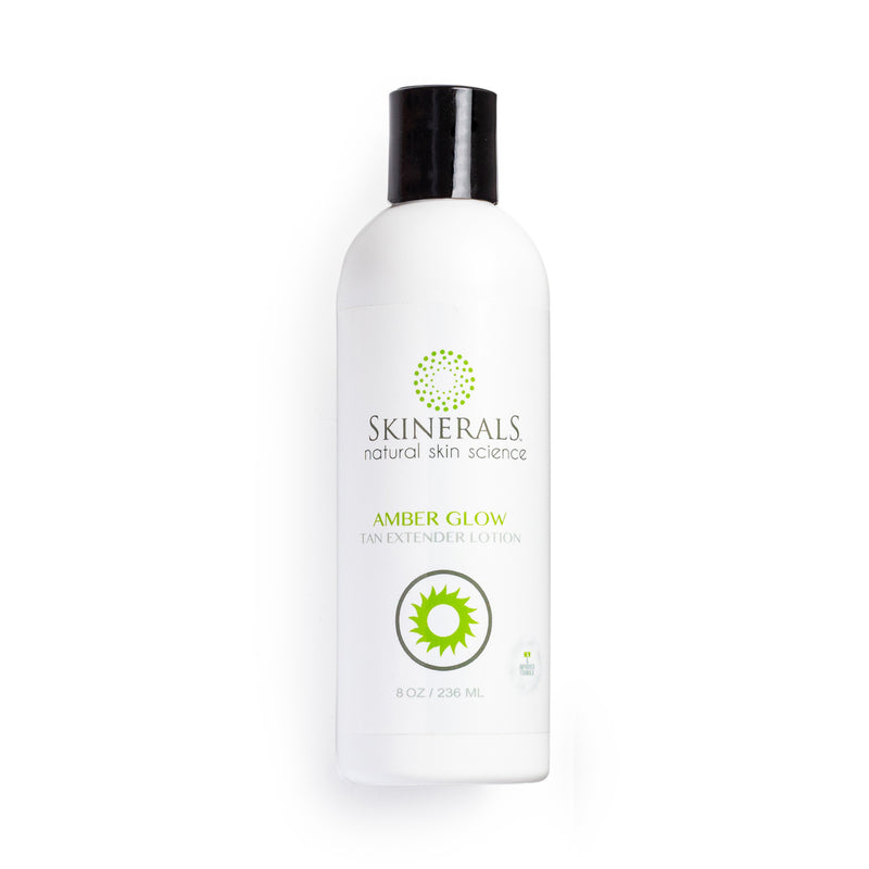 Amber Glow Tan Extender Lotion for Face and Body Skinerals